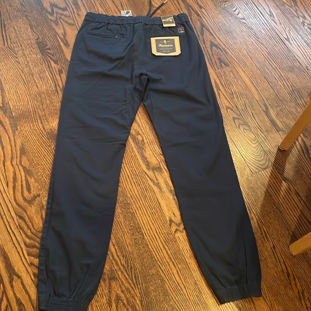 NWT Men's Rumors Navy joggers drawstring waist elastic bottoms